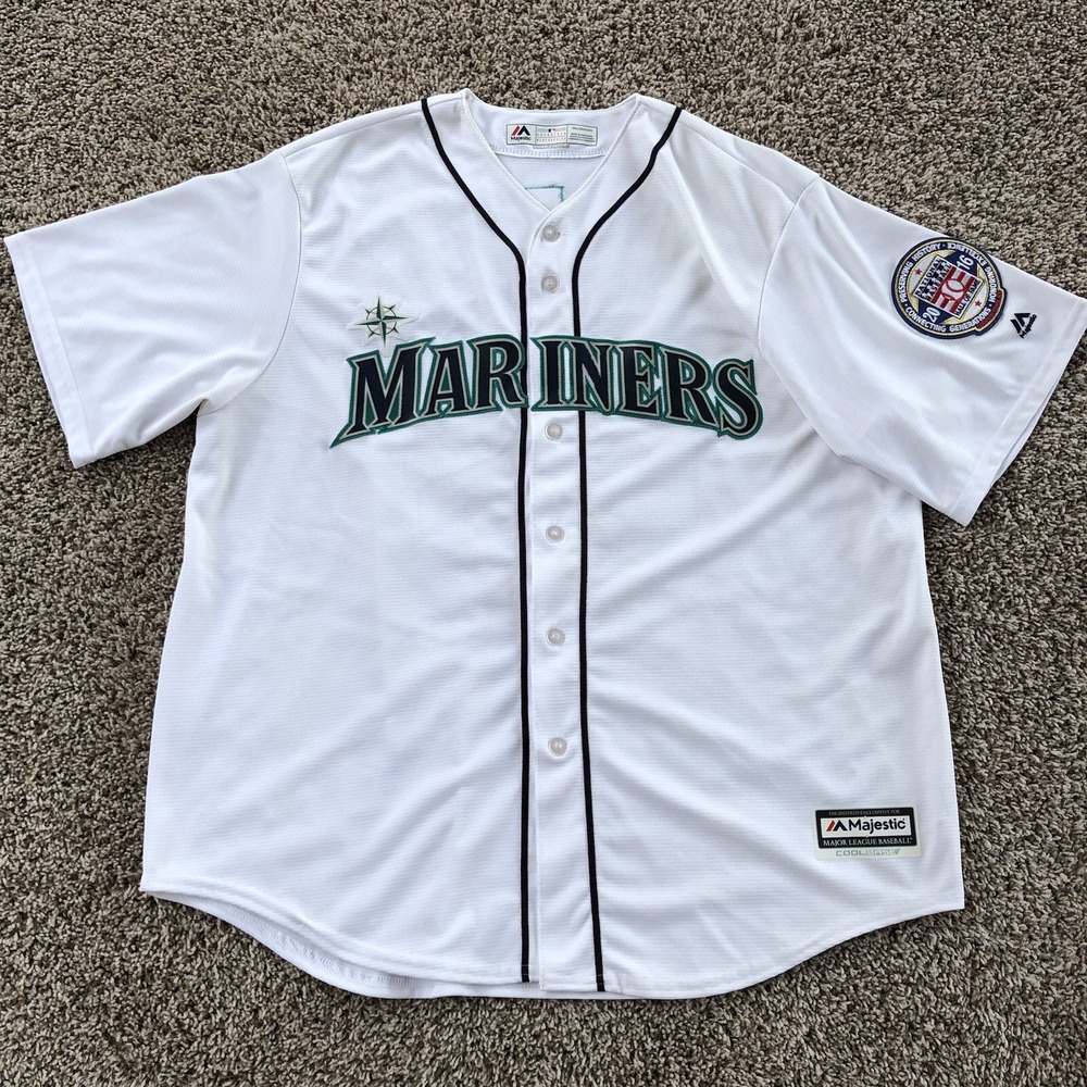Majestic Seattle Mariners Ken Griffey Jr. 2016 Hall Of Fame Jersey Mens 2XL MLB